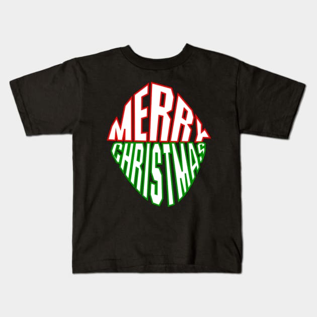 Merry Christmas in circle Kids T-Shirt by Tee Trendz